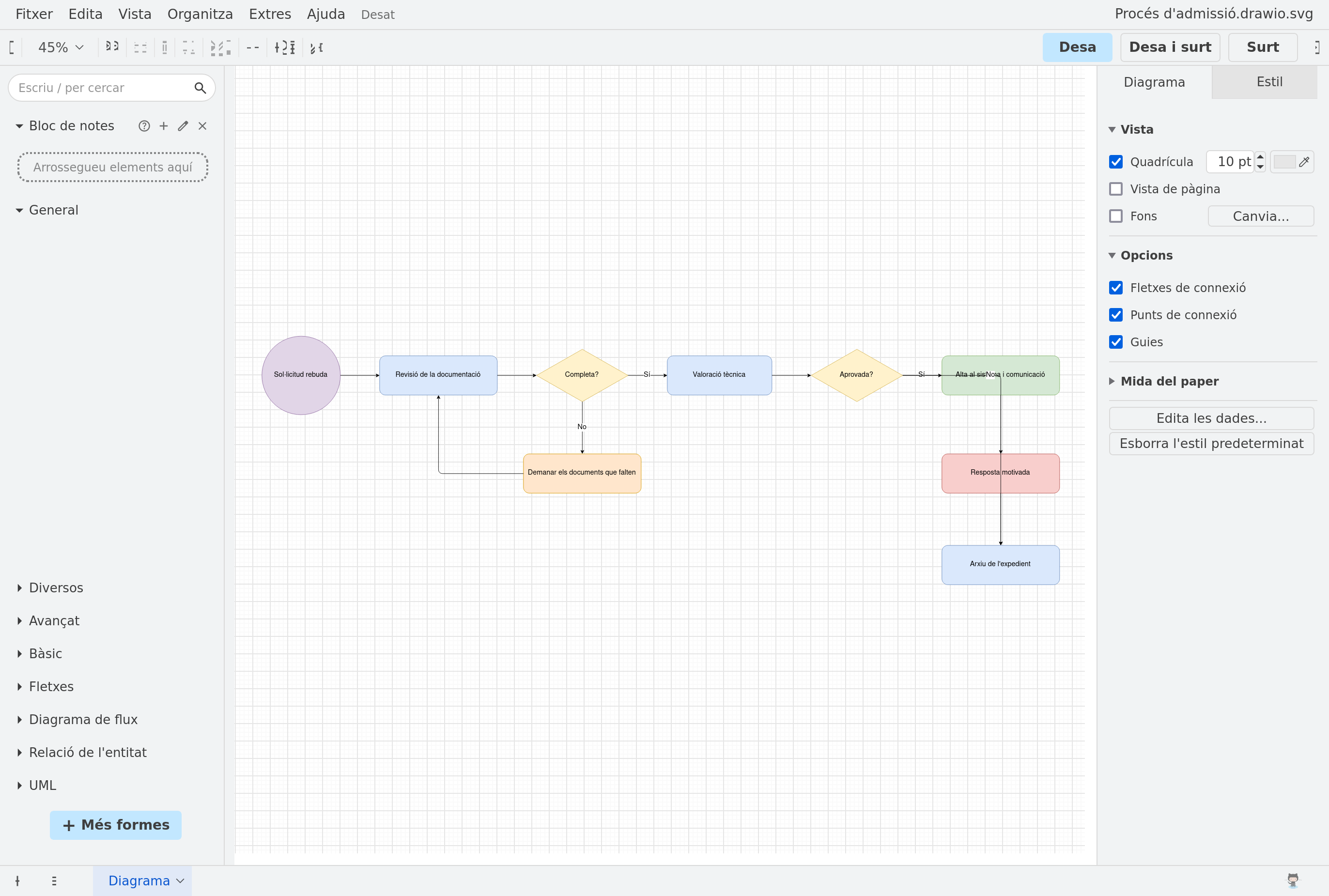 Diagrames &mdash; Captures de pantalla 1