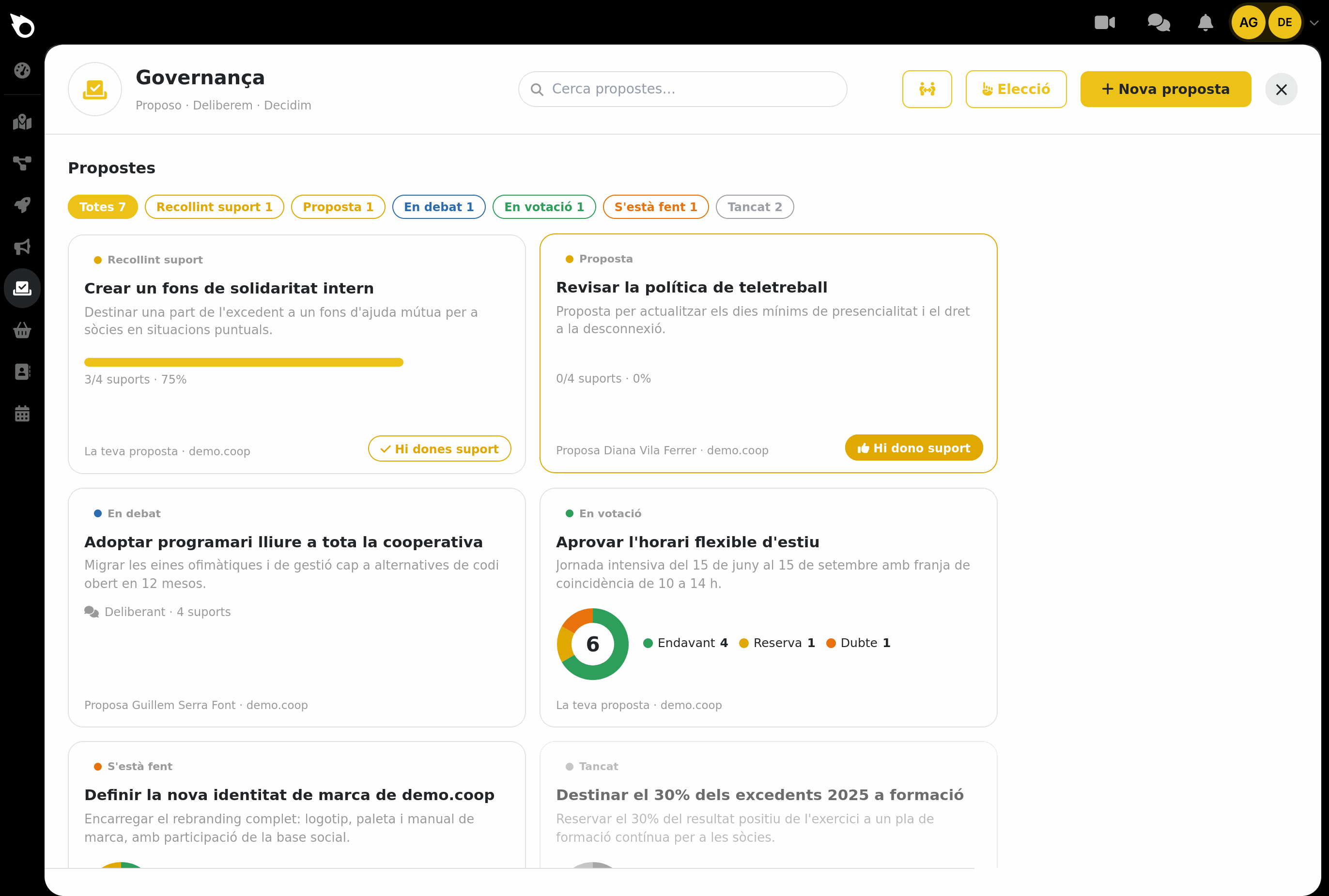 Governança &mdash; Captures de pantalla 1