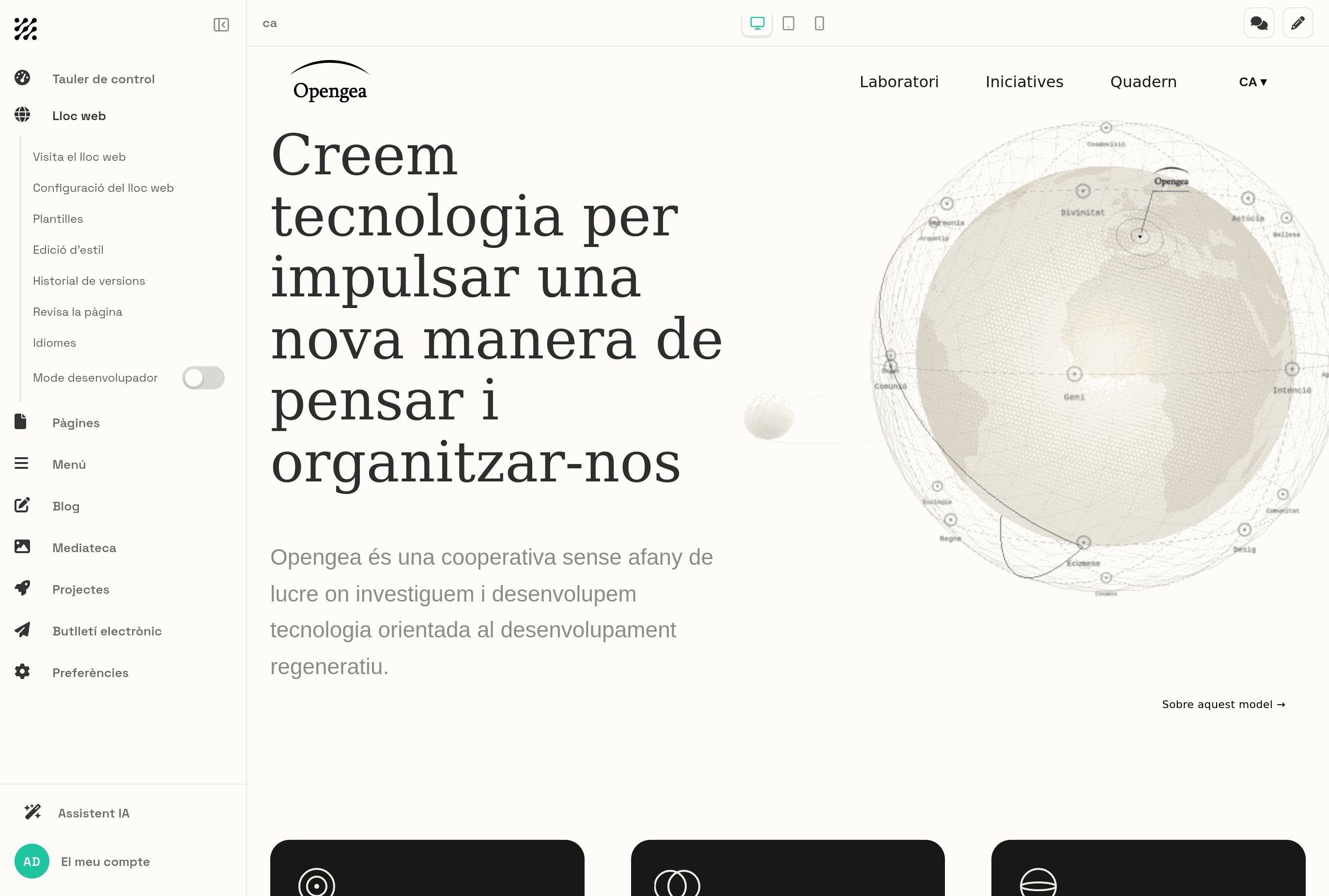 Llocs web &mdash; Captures de pantalla 1