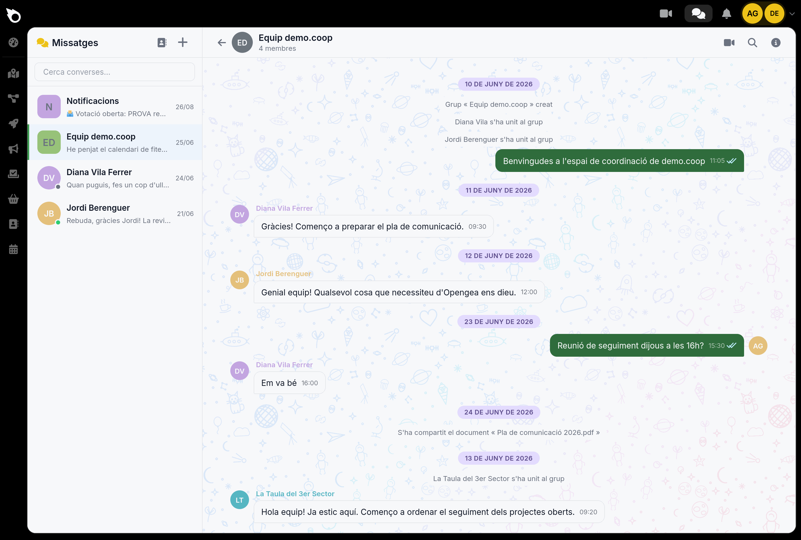 Xat corporatiu &mdash; Captures de pantalla 1